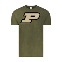 Vintage Olive purdue boilermakers Vintage Tee - linhVisuals