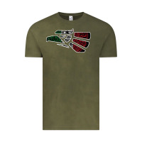Vintage Olive hecho en mexico aztec calendar mexican eagle t shirt Vintage Tee - linhVisuals