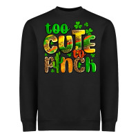 Black St. Patrick's too cute to pinch Heavyweight Sweatshirt - OliviaCreatesArt