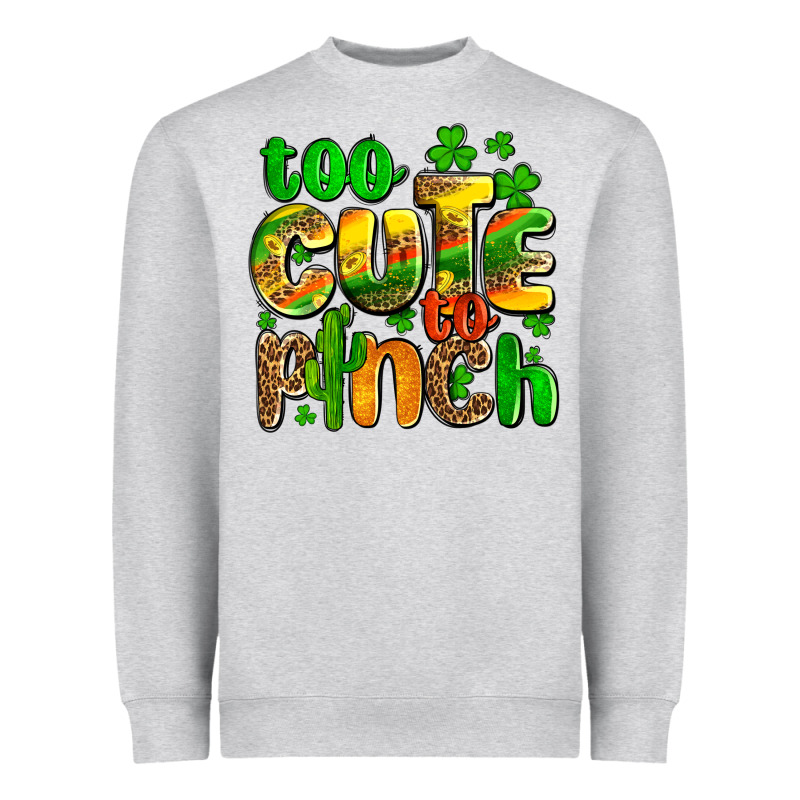St. Patrick's Too Cute To Pinch Heavyweight Sweatshirt by OliviaCreatesArt | Teevron