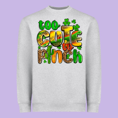 St. Patrick's Too Cute To Pinch Heavyweight Sweatshirt Designed By Oliviacreatesart