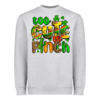 Heather Grey St. Patrick's too cute to pinch Heavyweight Sweatshirt - OliviaCreatesArt