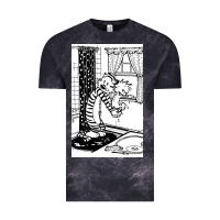 Cloud Black calvin Vintage Tee - linhVisuals