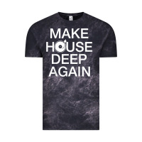 Cloud Black make house deep again house music turntable t shirt Vintage Tee - linhVisuals
