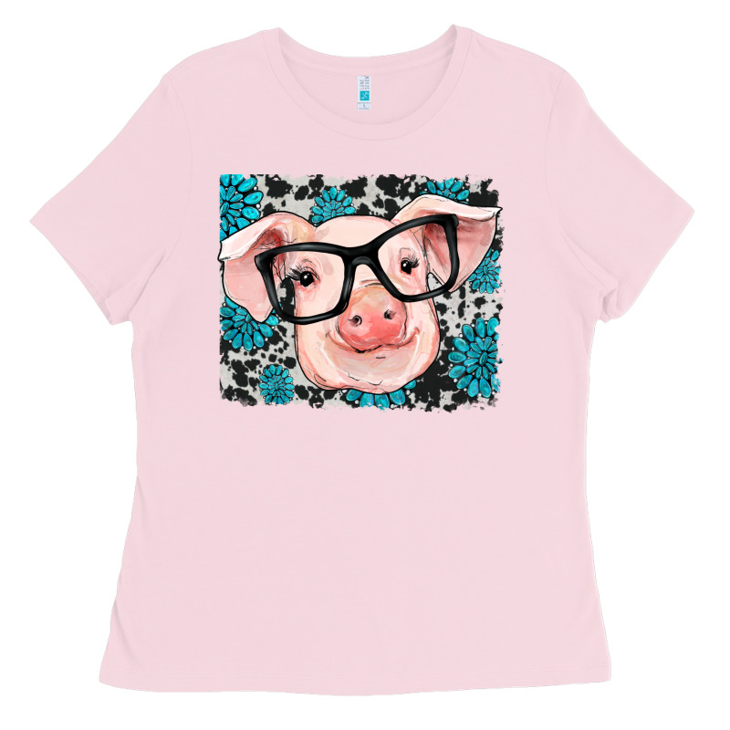 Gemstone And Cowhide Pig Ladies Tee by RanaPortraitStore | Teevron