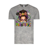Cloud Rock mardi gras principal caucasian messy bun Vintage Tee - texasbilliewilder