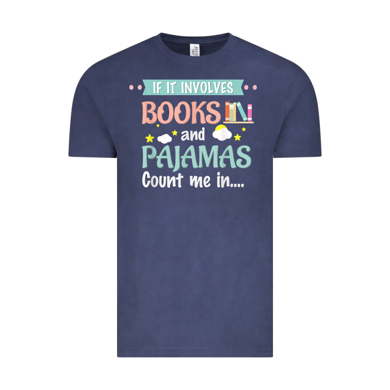 If It Involves Books And Pajamas Book Lover Gift Tee T Shirt Vintage Tee by linhVisuals | Teevron