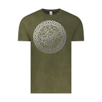 Vintage Olive ireland celtic knotwork design ornament wolf original celtic pullover Vintage Tee - linhVisuals