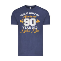 Vintage Denim 90th birthday novelty gift awesome 90 year old t shirt Vintage Tee - linhVisuals