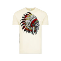 Vintage Arctic native american indian chief skull motorcycle headdress  t shirt Vintage Tee - linhVisuals