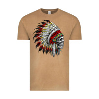 Vintage Camel native american indian chief skull motorcycle headdress  t shirt Vintage Tee - linhVisuals