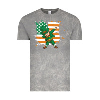 Cloud Rock dabbing leprechaun irish american flag Vintage Tee - linhVisuals