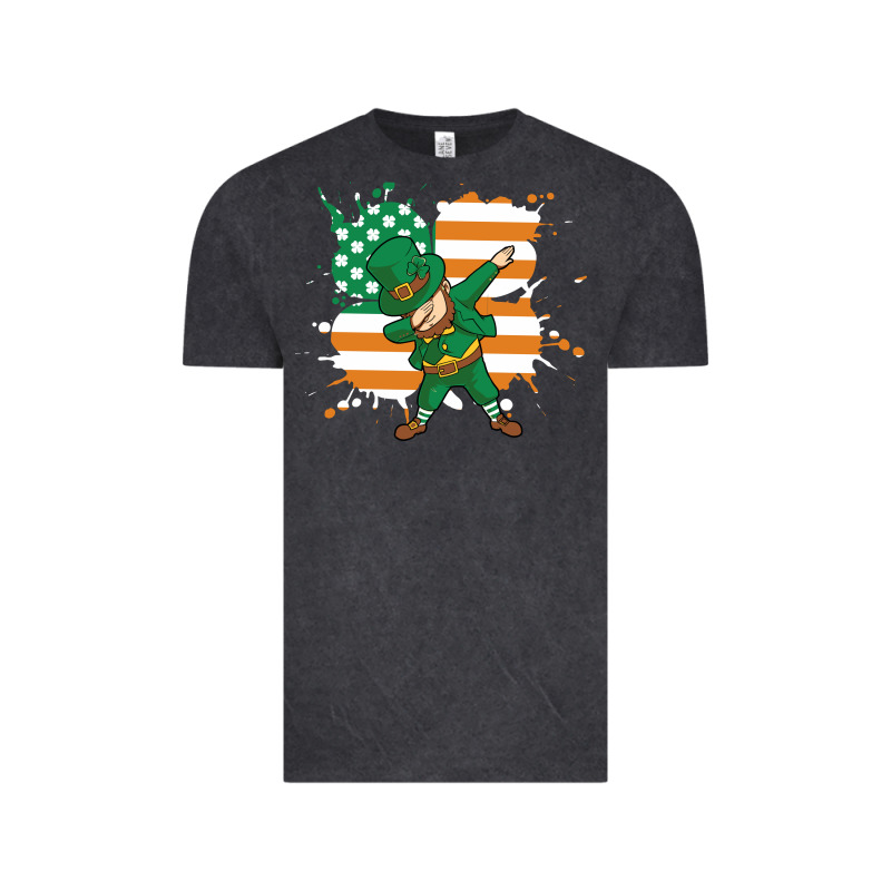 Dabbing Leprechaun Irish American Flag Vintage Tee by linhVisuals | Teevron