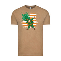 Vintage Coffee dabbing leprechaun irish american flag Vintage Tee - linhVisuals