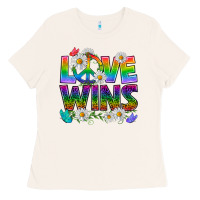 Bone Pride LGBTQ+ Love Wins Ladies Tee - BundleAndBundleShop