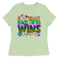 Matcha Pride LGBTQ+ Love Wins Ladies Tee - BundleAndBundleShop