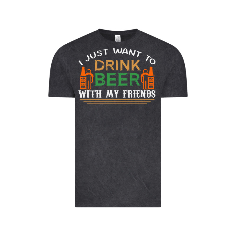 I Just Want To Drink With My Friends Vintage Tee by linhVisuals | Teevron