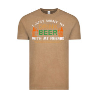 Vintage Coffee i just want to drink with my friends Vintage Tee - linhVisuals