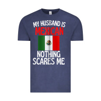 Vintage Denim my husband is mexican nothing scares me funny husband zip hoodie Vintage Tee - linhVisuals