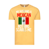 Vintage Mustard my husband is mexican nothing scares me funny husband zip hoodie Vintage Tee - linhVisuals
