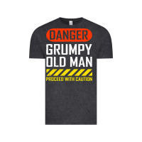 Vintage Black funny danger grumpy old man sarcastic saying, retirement t shirt Vintage Tee - linhVisuals