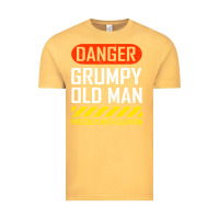 Vintage Mustard funny danger grumpy old man sarcastic saying, retirement t shirt Vintage Tee - linhVisuals