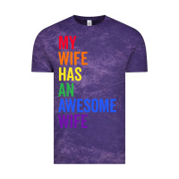 Cloud Purple my wife has an awesome wife funny lesbian wedding gift t shirt Vintage Tee - linhVisuals