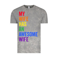 Cloud Rock my wife has an awesome wife funny lesbian wedding gift t shirt Vintage Tee - linhVisuals