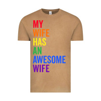 Vintage Camel my wife has an awesome wife funny lesbian wedding gift t shirt Vintage Tee - linhVisuals