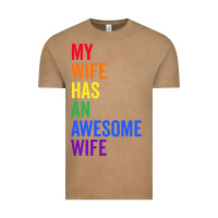 Vintage Coffee my wife has an awesome wife funny lesbian wedding gift t shirt Vintage Tee - linhVisuals