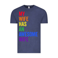 Vintage Denim my wife has an awesome wife funny lesbian wedding gift t shirt Vintage Tee - linhVisuals