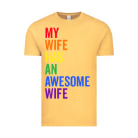 Vintage Mustard my wife has an awesome wife funny lesbian wedding gift t shirt Vintage Tee - linhVisuals