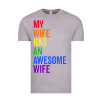 Vintage Zinc my wife has an awesome wife funny lesbian wedding gift t shirt Vintage Tee - linhVisuals