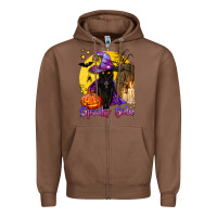 Chestnut spooky babe black witch cat Zipper Hoodie - BundleAndBundleShop