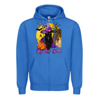 True Royal spooky babe black witch cat Zipper Hoodie - BundleAndBundleShop