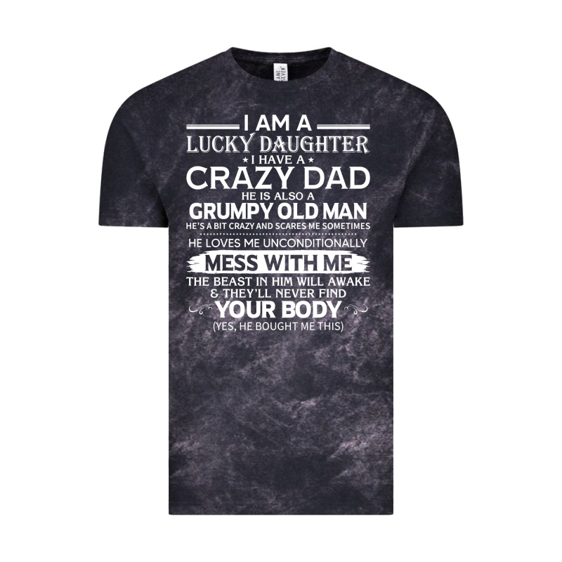 I Am A Lucky Daughter I Have A Crazy Dad Grumpy Old Man T Shirt Vintage Tee by linhVisuals | Teevron