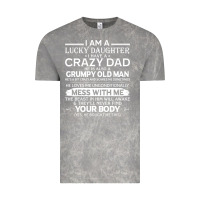 Cloud Rock i am a lucky daughter i have a crazy dad grumpy old man t shirt Vintage Tee - linhVisuals