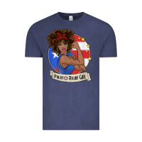 Vintage Denim puerto rican girl strong t shirt puerto rico pride boricua Vintage Tee - linhVisuals