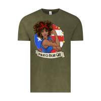Vintage Olive puerto rican girl strong t shirt puerto rico pride boricua Vintage Tee - linhVisuals