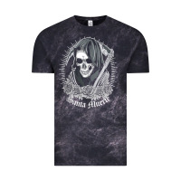 Cloud Black santa muerte female deity mexican satanic dead sugar skull tank top Vintage Tee - linhVisuals