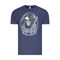 Vintage Denim santa muerte female deity mexican satanic dead sugar skull tank top Vintage Tee - linhVisuals