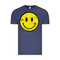 Vintage Denim vintage retro happy smiley face 80's 90's aesthetic t shirt Vintage Tee - linhVisuals