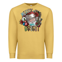 Antique Gold merry and bright Premium Sweatshirt - SublimationCraftShop