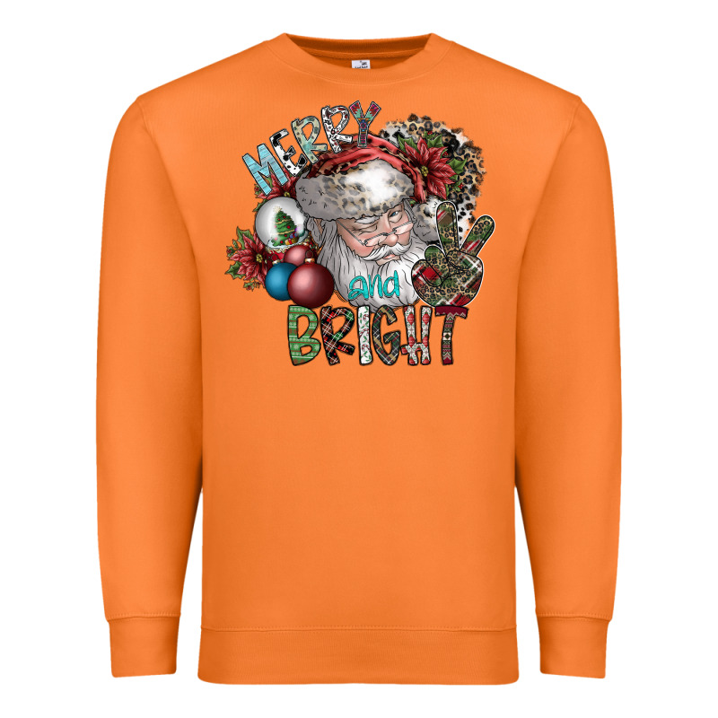 Merry And Bright Premium Sweatshirt by SublimationCraftShop | Teevron