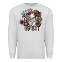 Dove Grey merry and bright Premium Sweatshirt - SublimationCraftShop