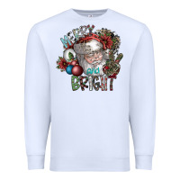 White merry and bright Premium Sweatshirt - SublimationCraftShop