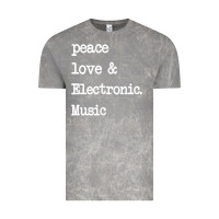 Cloud Rock peace love & electronic music  edm techno t shirt Vintage Tee - linhVisuals