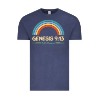 Vintage Denim genesis 913 god's promise faithfully rainbow bible verse t shirt Vintage Tee - linhVisuals