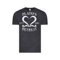 Vintage Black plato retreat club vintage retro nyc t shirt Vintage Tee - linhVisuals