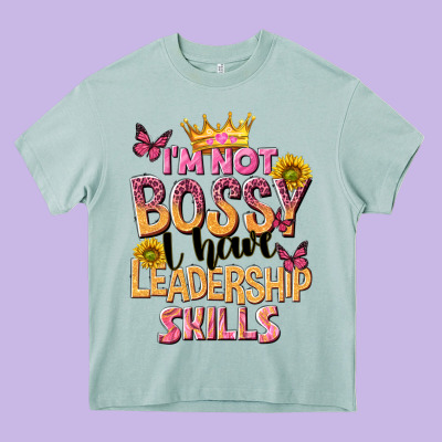 Im Not Bossy I Just Have Leadership Skills Heavy Core Tee Designed By Nancycooperartshop